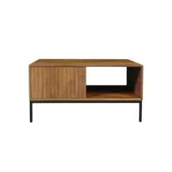 Table basse carrée en bois 2 tiroirs CORTINA