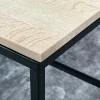 Table basse carrée en chêne massif blanc 100 X 100 PALERME
