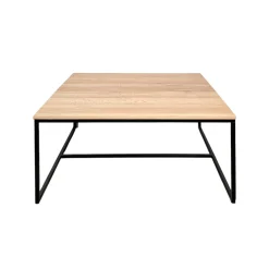 Table basse carrée en chêne massif blanc 100 X 100 PALERME