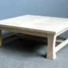 Table basse carrée hévéa 85cm MAORI
