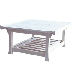 Table basse carrée hévéa 80x80x41cm MAORI