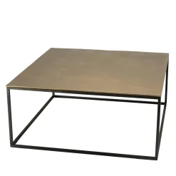 Table basse carrée métal doré 90 cm ZALA