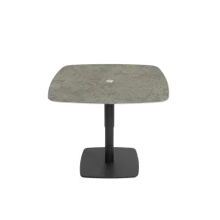 Table basse carrée relevable céramique effet métal LUGANO