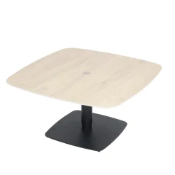 Table basse carrée relevable céramique effet chêne LUGANO