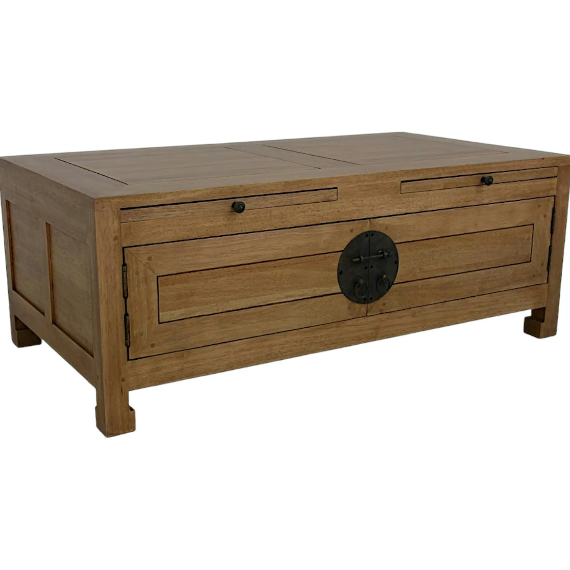Table basse chinoise rectangle hévéa 110x60cm MAORI
