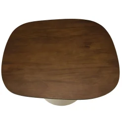 Table basse 80 cm en manguier pied métal TOSCA