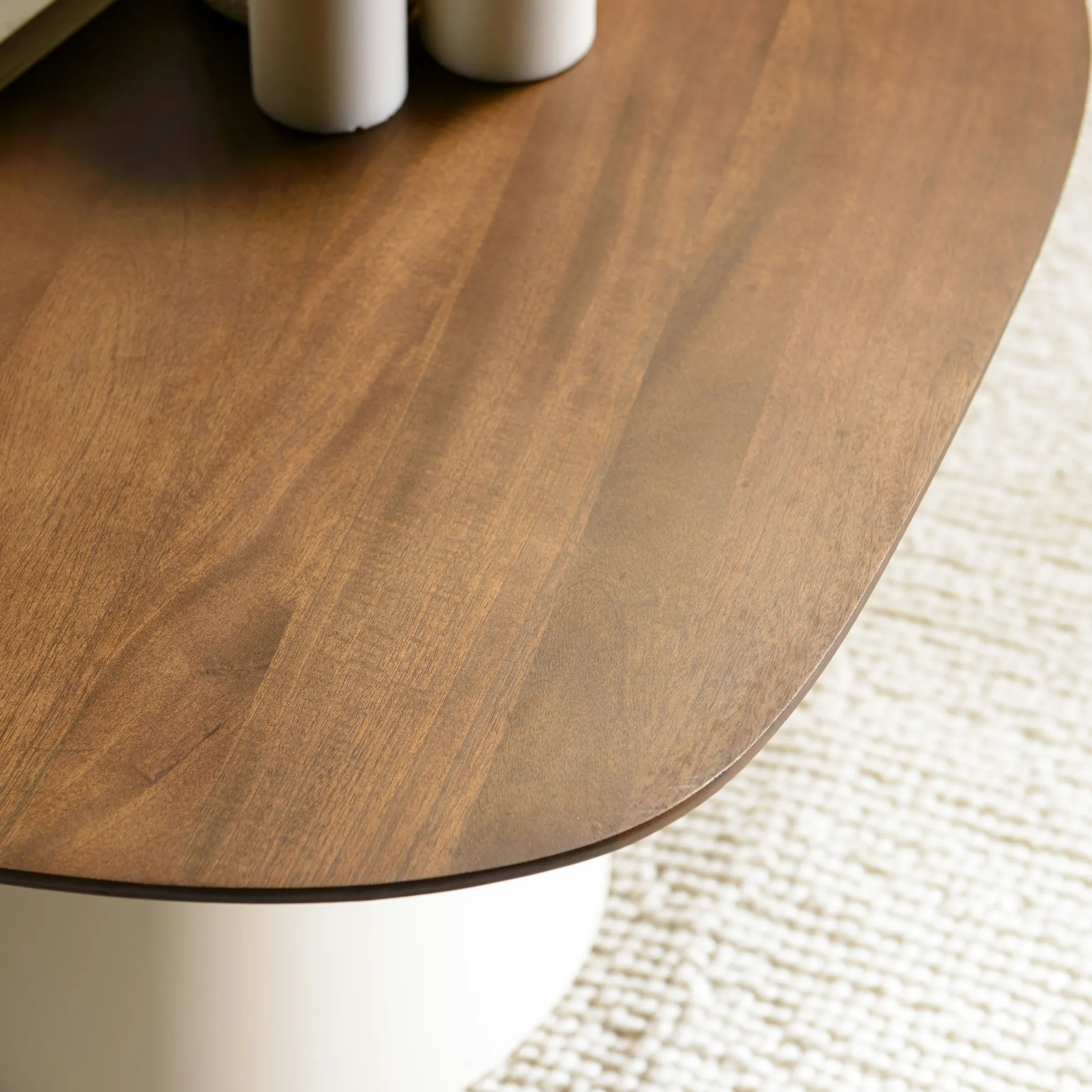 Table basse 80 cm en manguier pied métal TOSCA