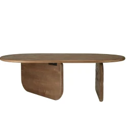 Table basse 140cm forme organique en bois de mindi ARCUS