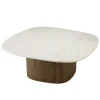 Table basse 80 cm plateau marbre blanc de Banswara TOSCA