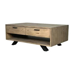 Table basse contemporaine bois recyclé VITTORIA