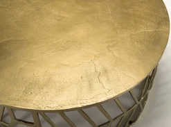Table basse contemporaine dorée motif flèche ZALA