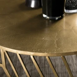 Table basse contemporaine dorée motif flèche ZALA