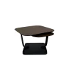 Table basse céramique bronze plateaux déployants LOMBARDIE