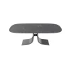 Table basse céramique grise marbrée pied ouvert LIGURIE