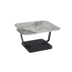 Table basse céramique marbrée plateaux déployants LOMBARDIE