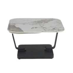 Table basse céramique marbrée plateaux déployants LOMBARDIE
