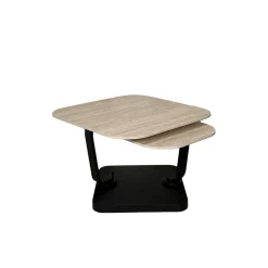 Table basse céramique travertin plateaux déployants LOMBARDIE