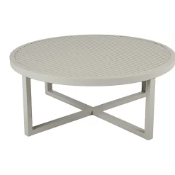 Table basse de jardin en aluminium gris sable D 100 cm OSLO