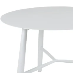 Table basse de jardin en aluminium blanc Ø 60 cm STOCKHOLM