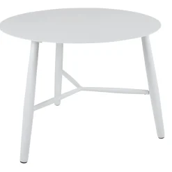 Table basse de jardin en aluminium blanc Ø 60 cm STOCKHOLM