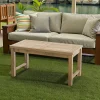Table basse de jardin en Teck brut massif 90cm SUMMER