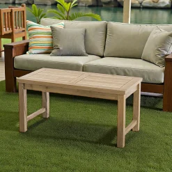 Table basse de jardin en Teck brut massif 90cm SUMMER