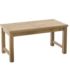 Table basse de jardin en Teck brut massif 90cm SUMMER