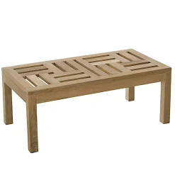 Table basse de jardin en Teck brut massif 100cm SUMMER