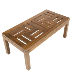 Table basse de jardin en teck huilé 100 cm MACAO
