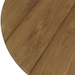 Table basse de jardin ronde en bois de teck recyclé naturel D95 cm SANTO