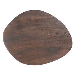 Table basse design organique en bois foncé (lot de 2) ALMA