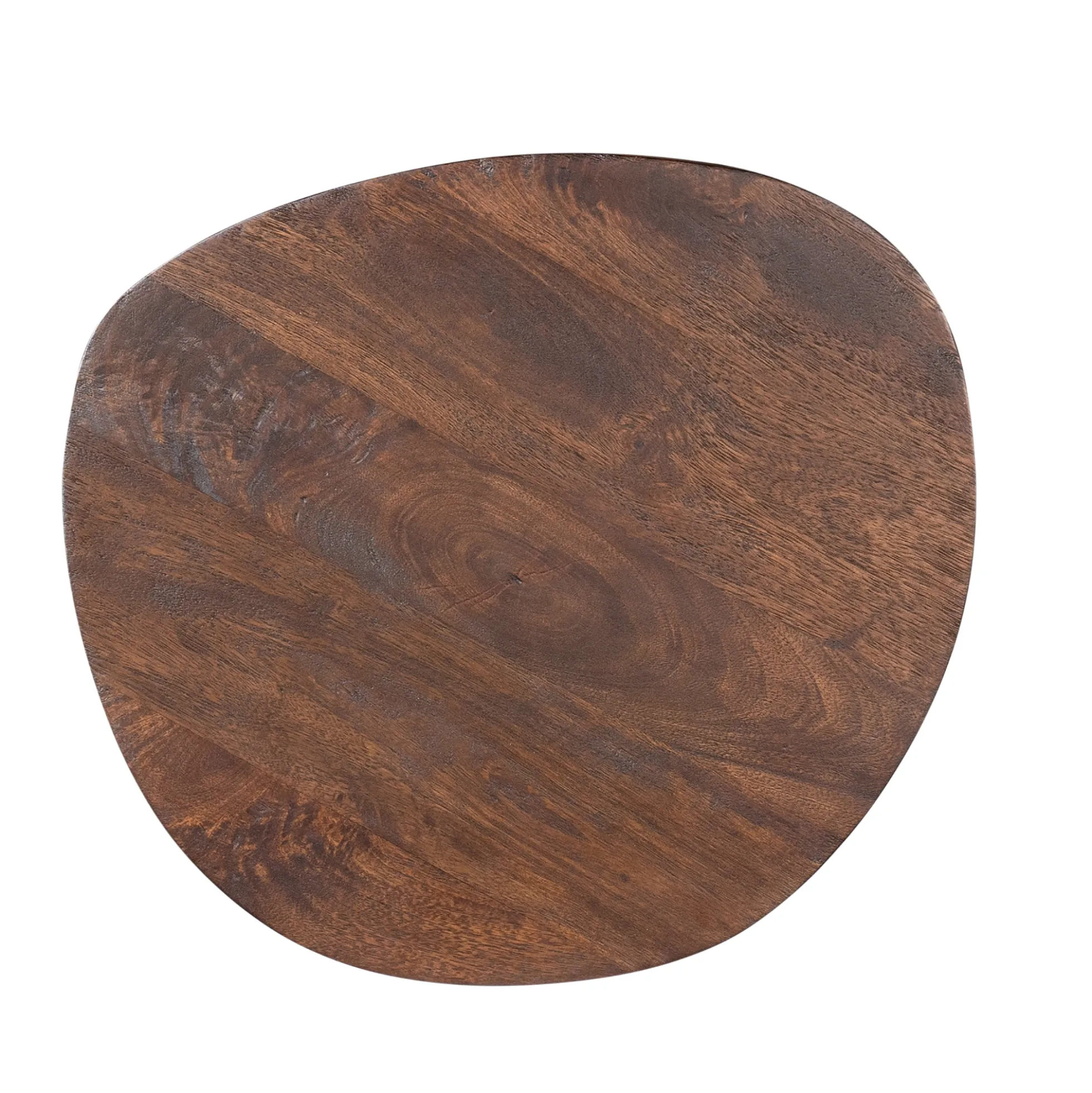 Table basse design organique en bois foncé (lot de 2) ALMA