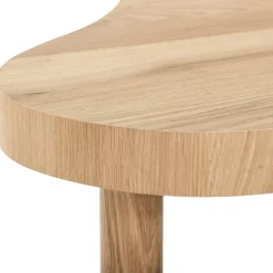 Table basse design organique en chêne clair LOREN