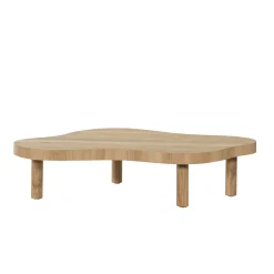 Table basse design organique en chêne clair LOREN
