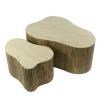 Table basse design organique effet travertin 3D (x2) ASCOLI