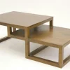 Table basse destructurée Hévéa 130x70x45cm HELENA