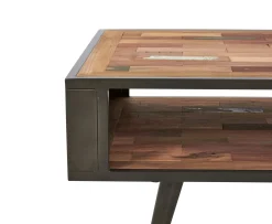 Table basse double plateau bois recyclé DRAKKAR