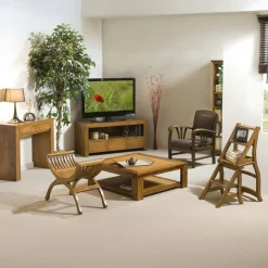 Table basse double plateau 90x90cm BISHO