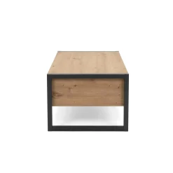 Table basse effet chêne 1 tiroir 1 niche ALVA