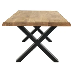 Table basse en bois de chêne blond avec bordures naturelles SAVONE