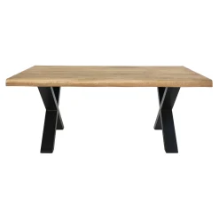 Table basse en bois de chêne blond avec bordures naturelles SAVONE