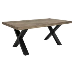Table basse en bois de chêne brun avec bordures naturelles SAVONE