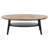 Table basse en bois recyclé FSC motif chevron FAGA
