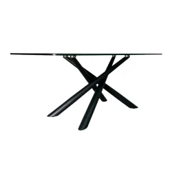 Table basse en céramique anthracite bords ronds LOMBARDIE