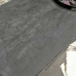 Table basse en céramique anthracite bords ronds LOMBARDIE