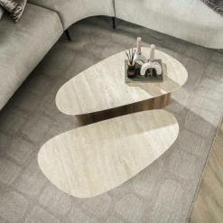 Table basse en céramique forme organique (lot de 2) ASCOLI