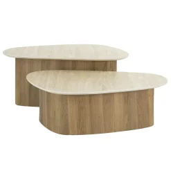 Table basse en céramique forme organique (lot de 2) ASCOLI
