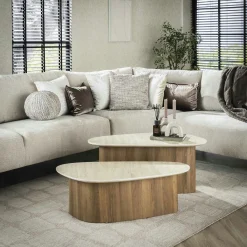 Table basse en céramique forme organique (lot de 2) ASCOLI