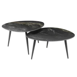 Table basse en céramique forme organique (lot de 2) GALWAY