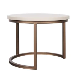 Table basse gigogne bois sable pied bronze (lot de 3) CORTINA